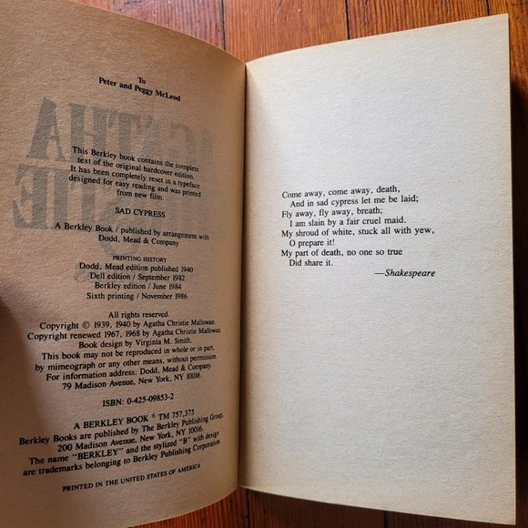 Vintage Agatha Christie - Sad Cypress 1986 - Picture 5 of 5